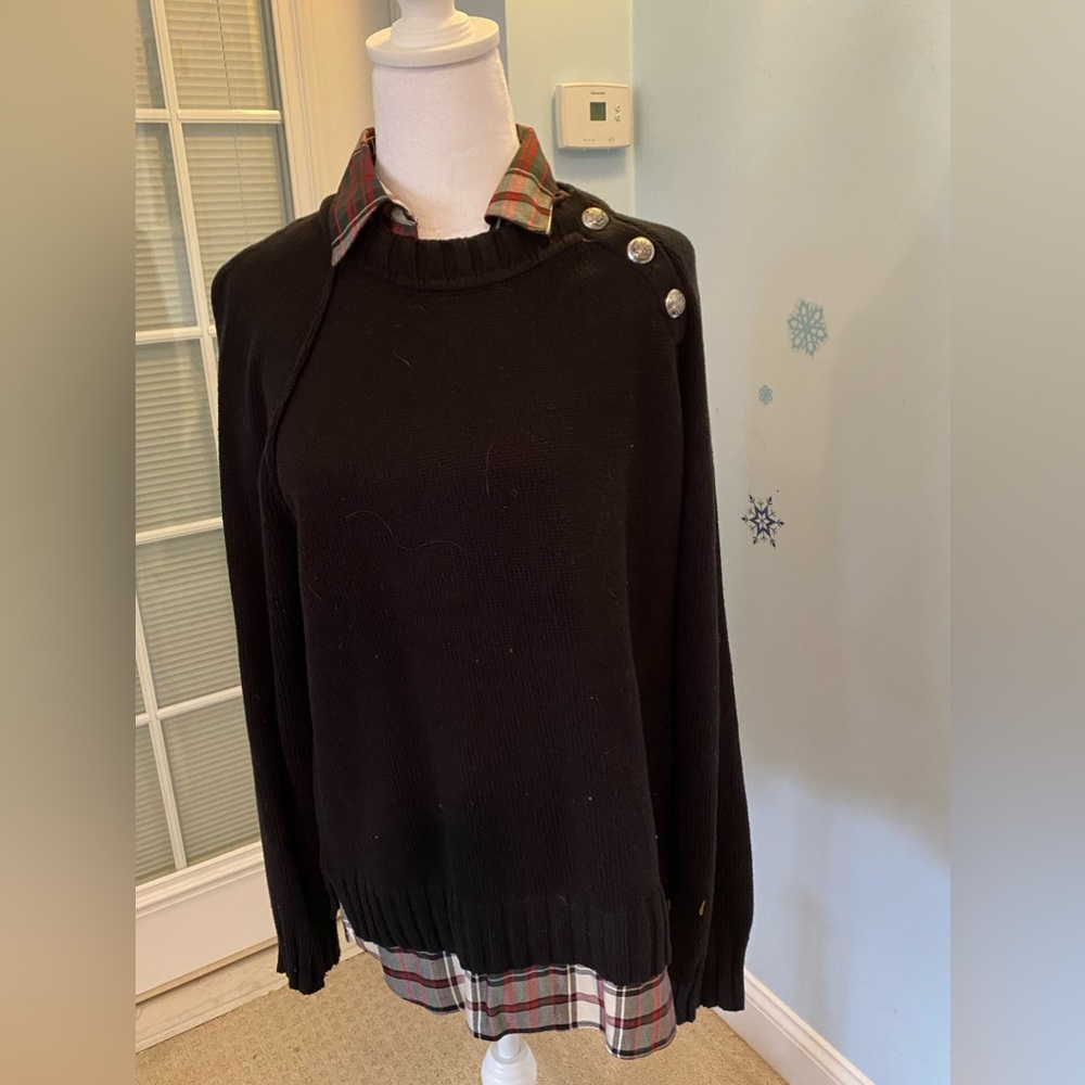Ralph Lauren sweater with blouse attached button details